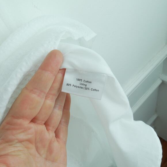 Rachel Parcell XS Dress White Seersucker Cottagecore Preppy Country Club Dainty - Picture 8 of 9